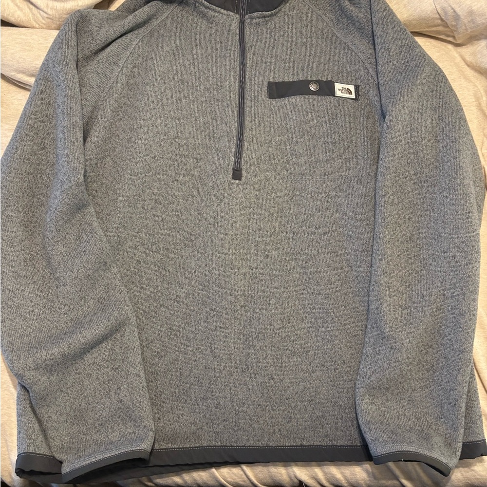 The North Face Gray Fleece Q-Zip